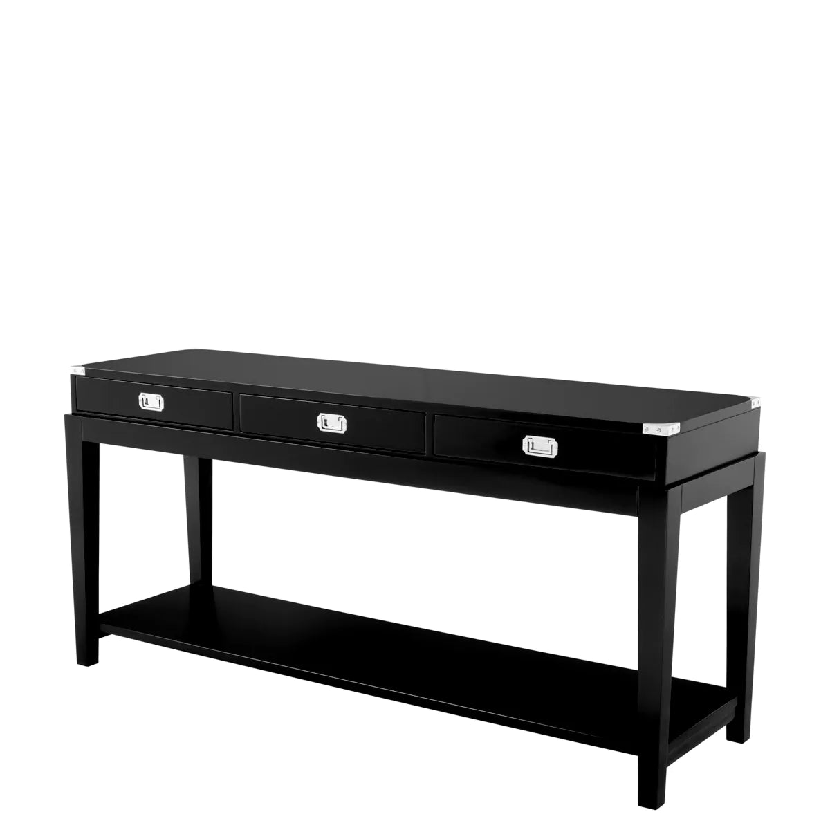 Military Console | Black Lacquer
