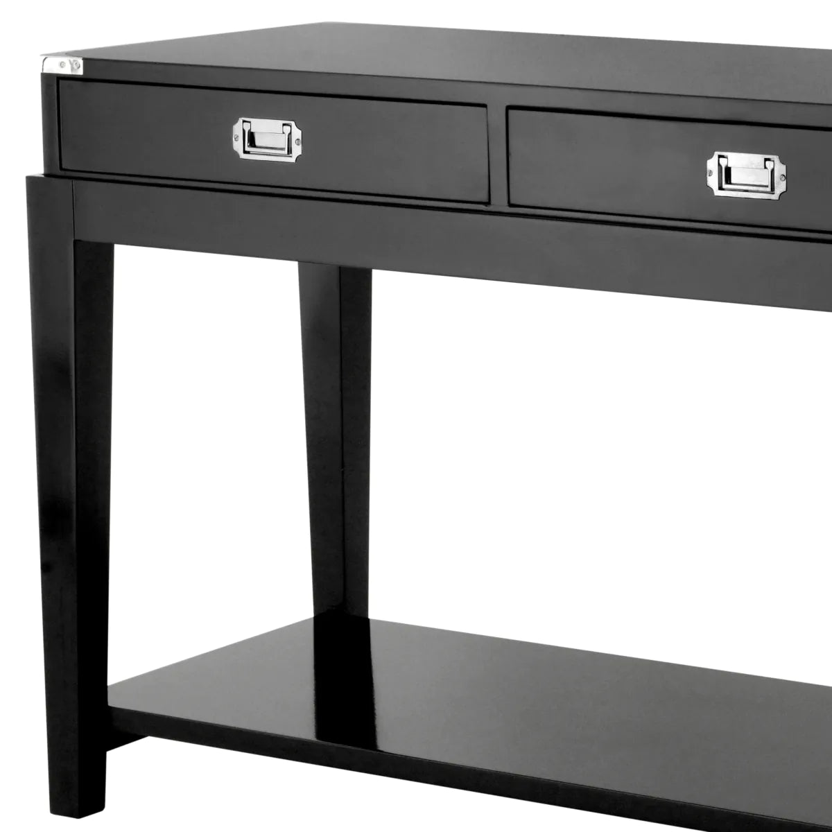 Military Console | Black Lacquer