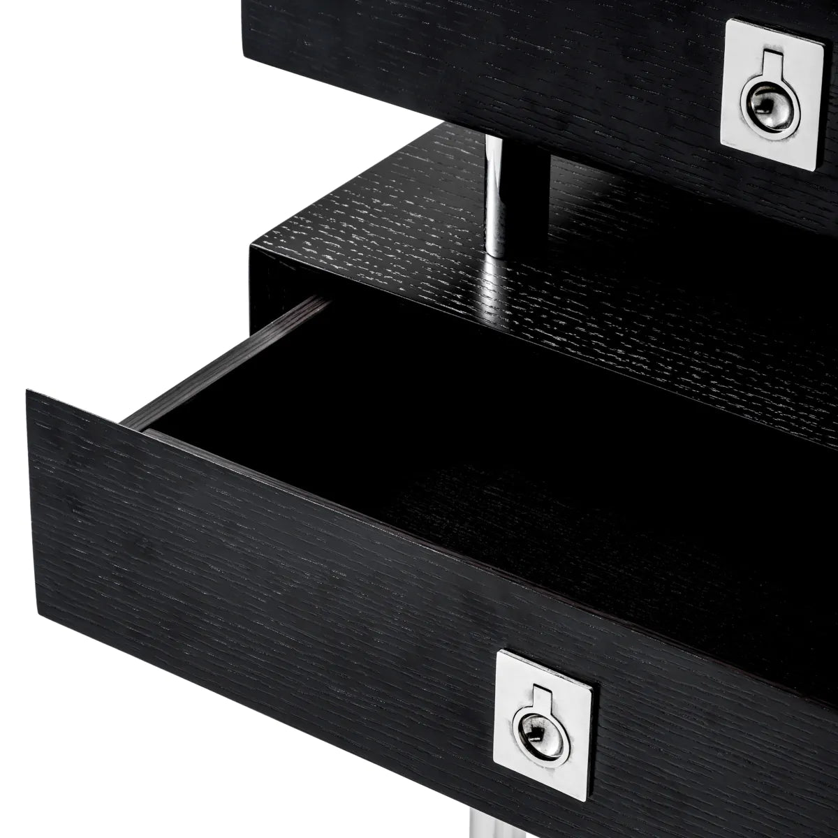 Bedini Oak Nightstand | Chrome