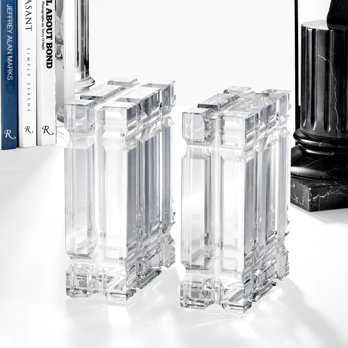 Crystal Bookends | Set of 2