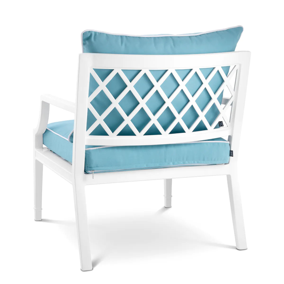 Bella Vista Lattice-Back Armchair | White