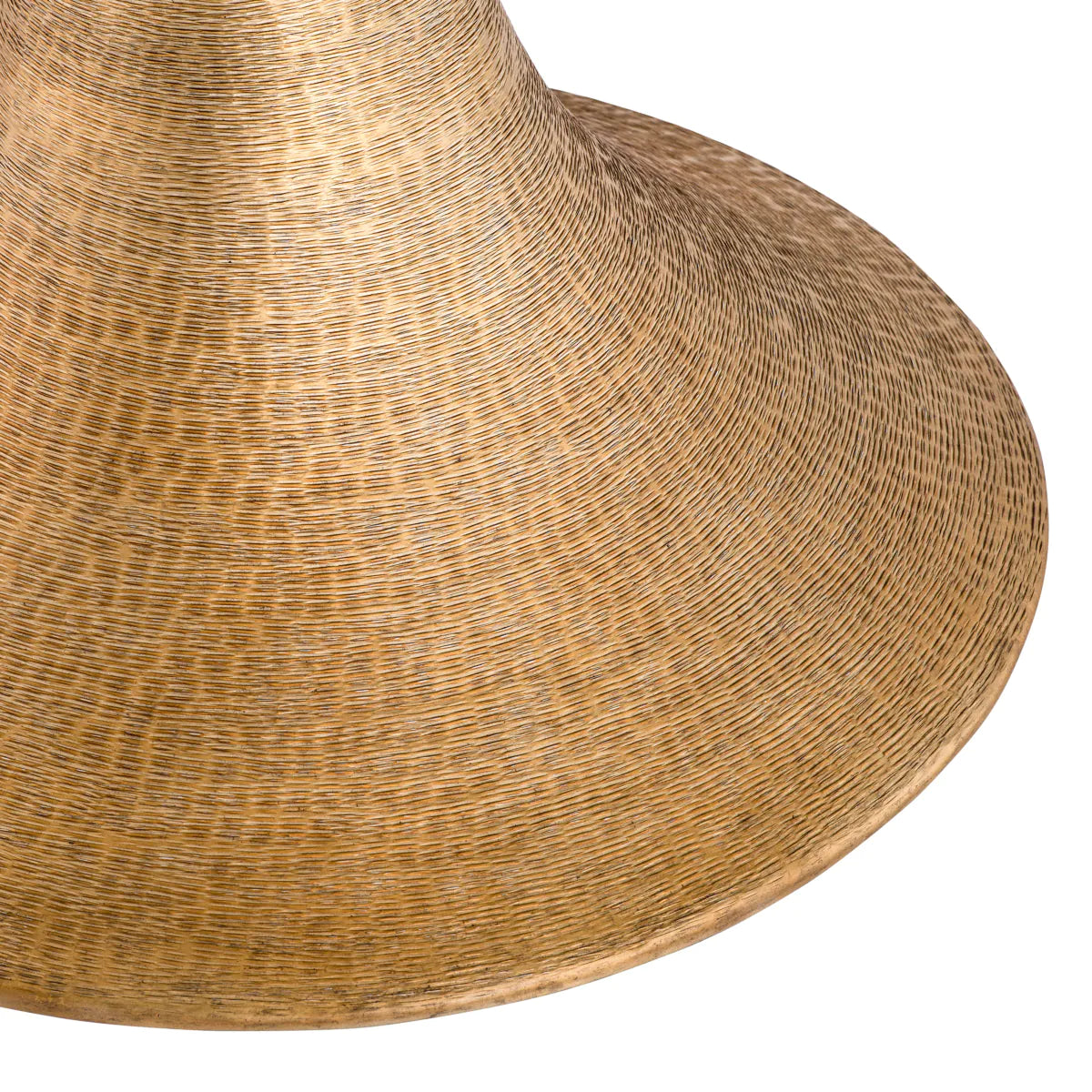 Mid-Century Herringbone Round Dining Table | Washed Oak & Brass