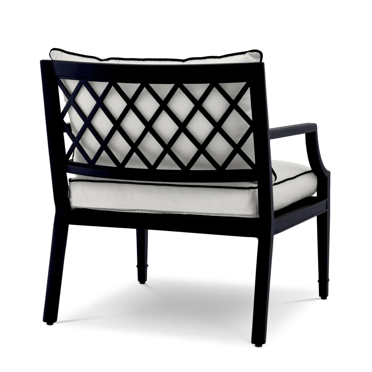 Bella Vista Lattice-Back Armchair | Black