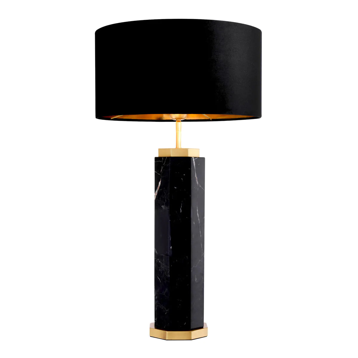 Newman Table Lamp | Black Marble