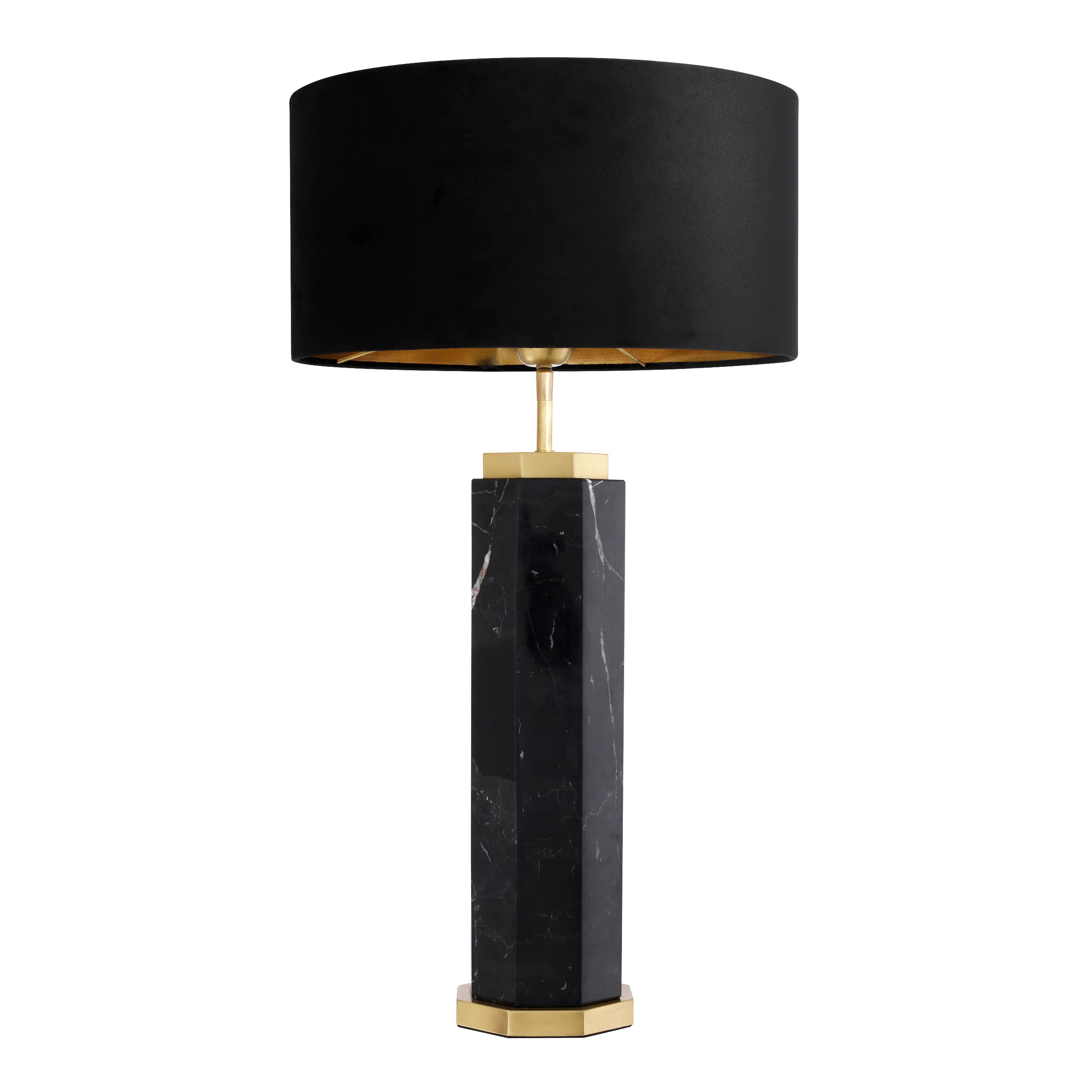 Newman Table Lamp | Black Marble