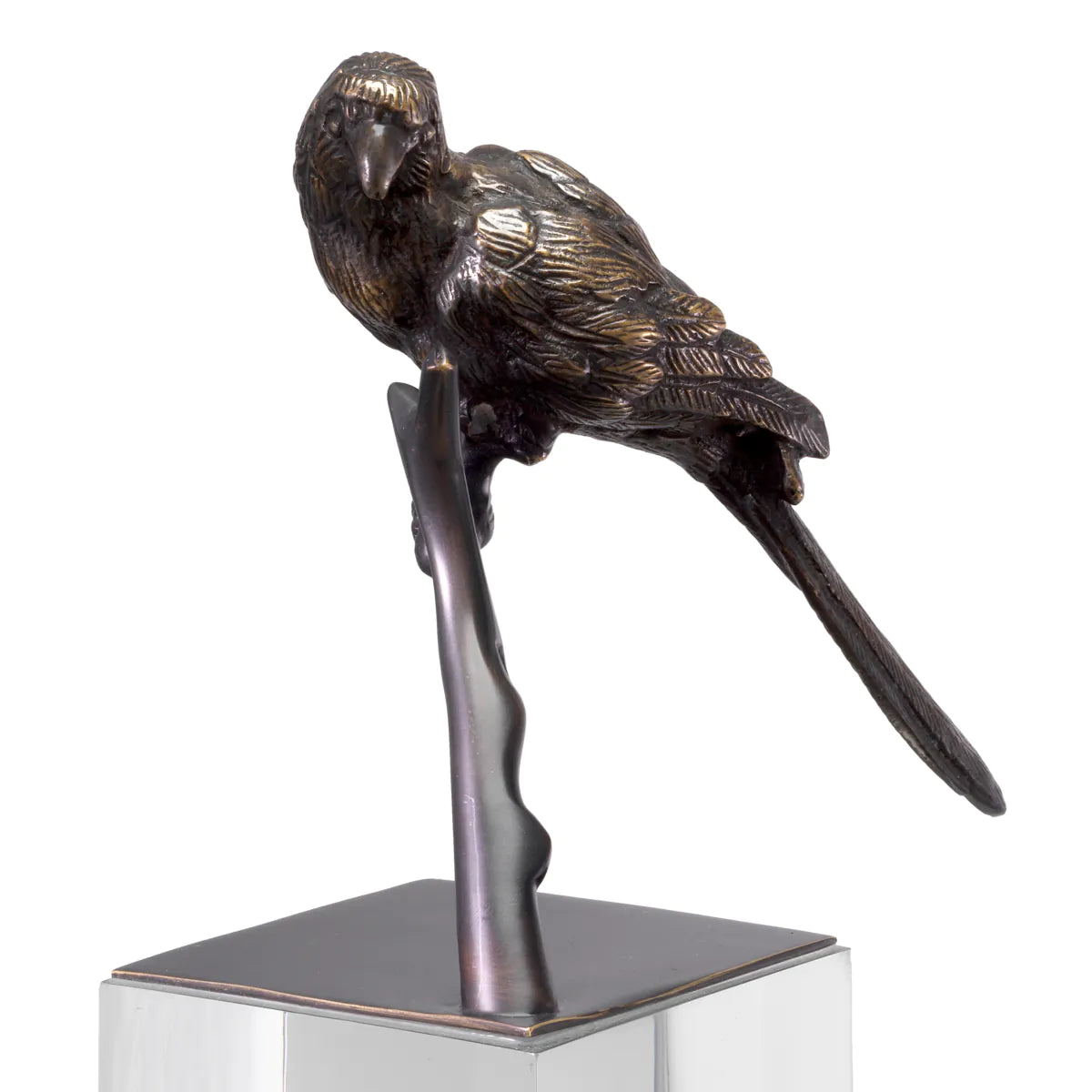 Perched Birds Sculpture Pair | Bronze