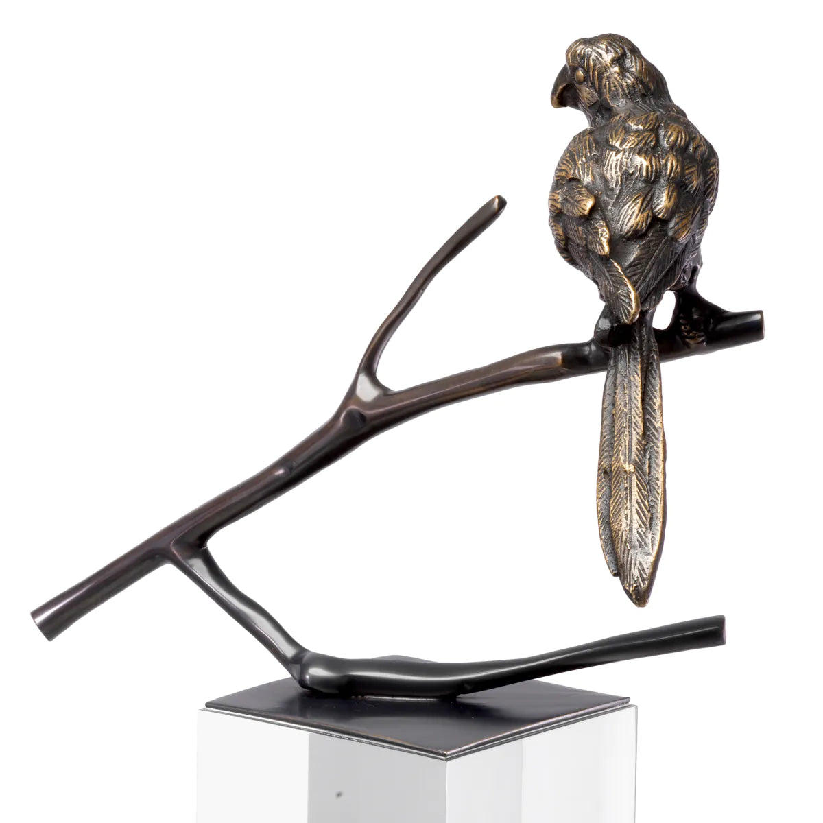 Perched Birds Sculpture Pair | Bronze