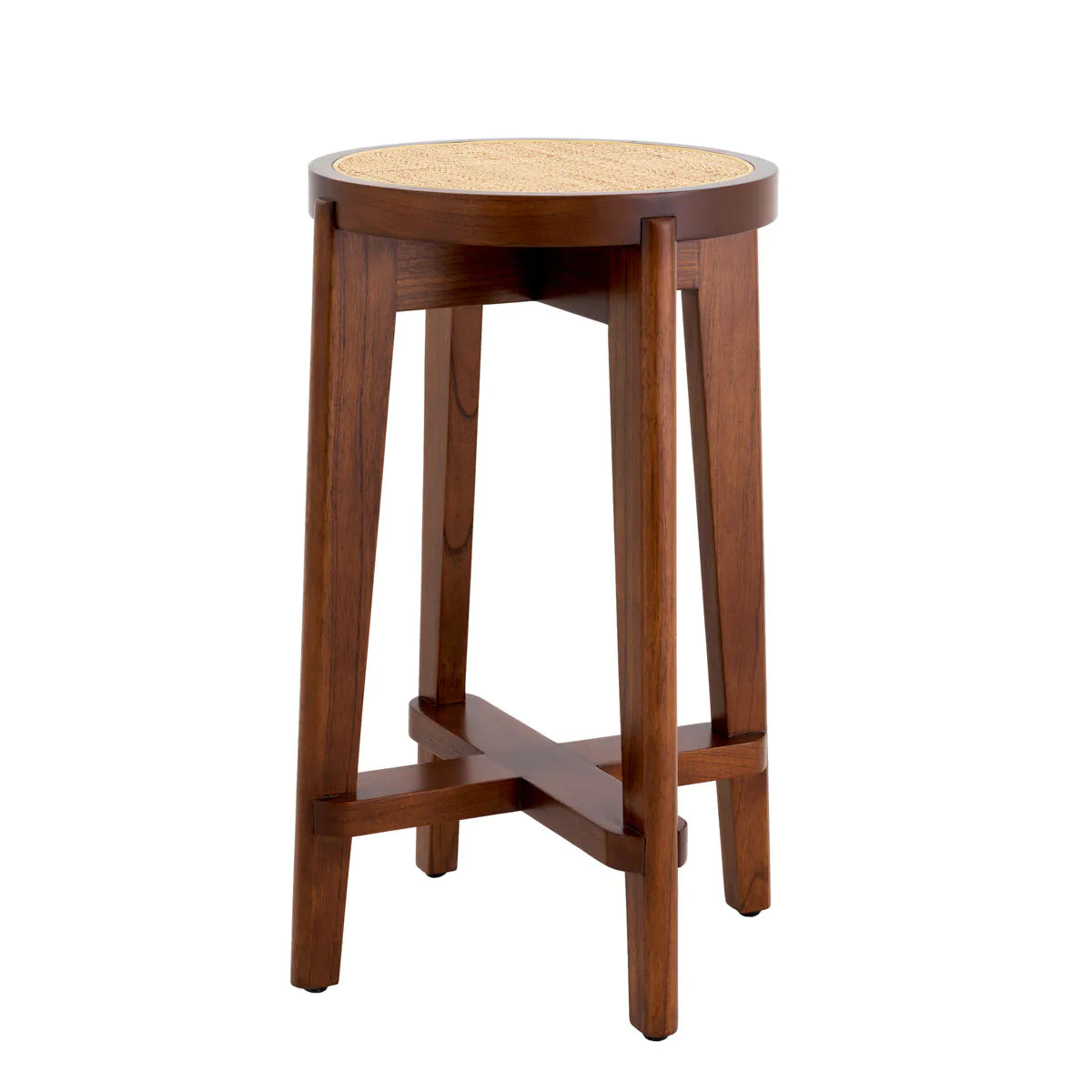 Dareau Wood & Cane Counter Stool