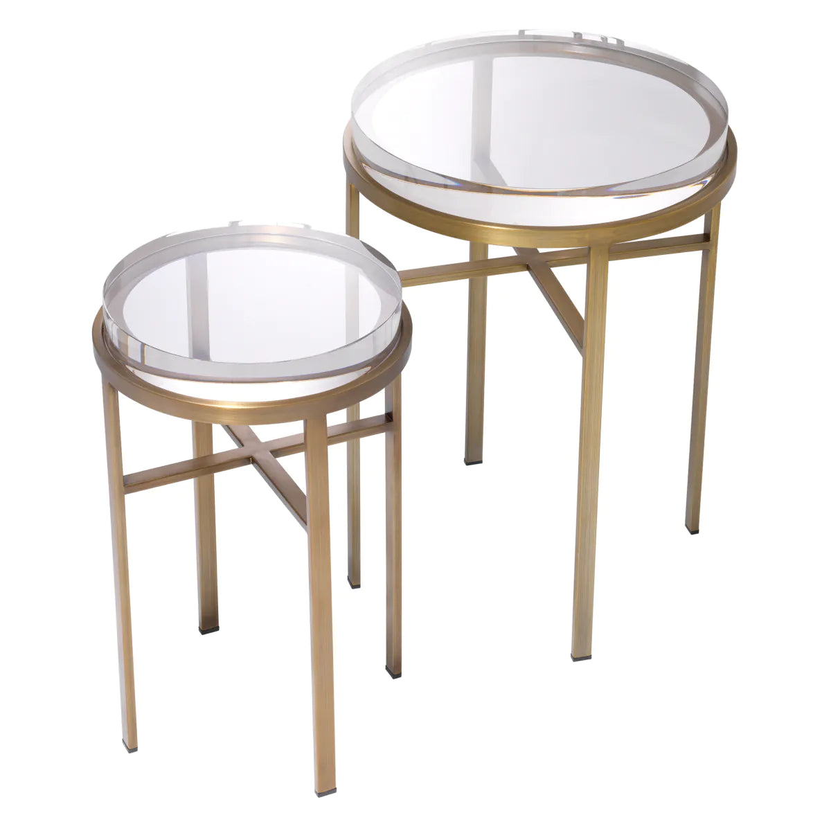 Hoxton Lens Tables | Brass