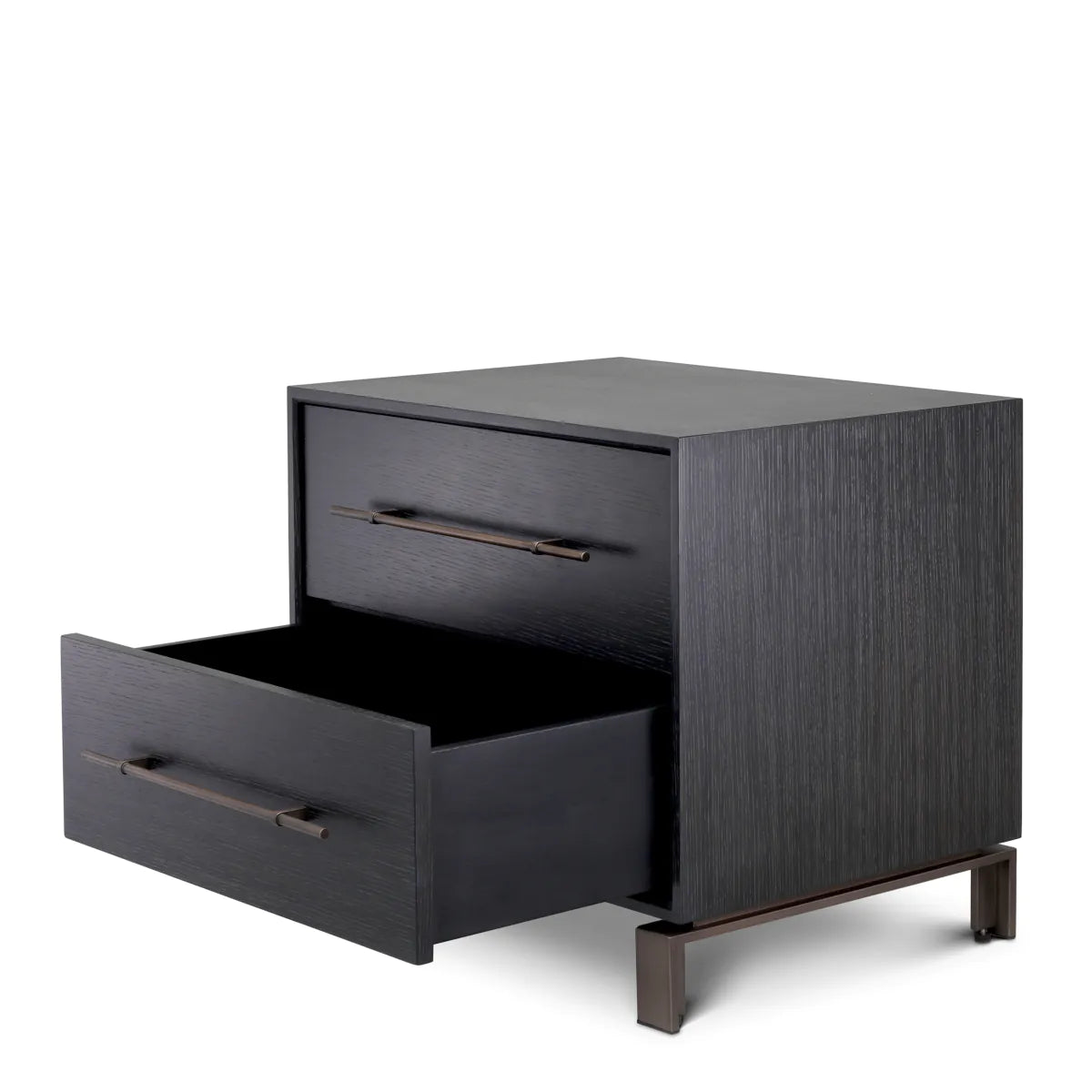 Canova Charcoal Oak & Bronze Nightstand