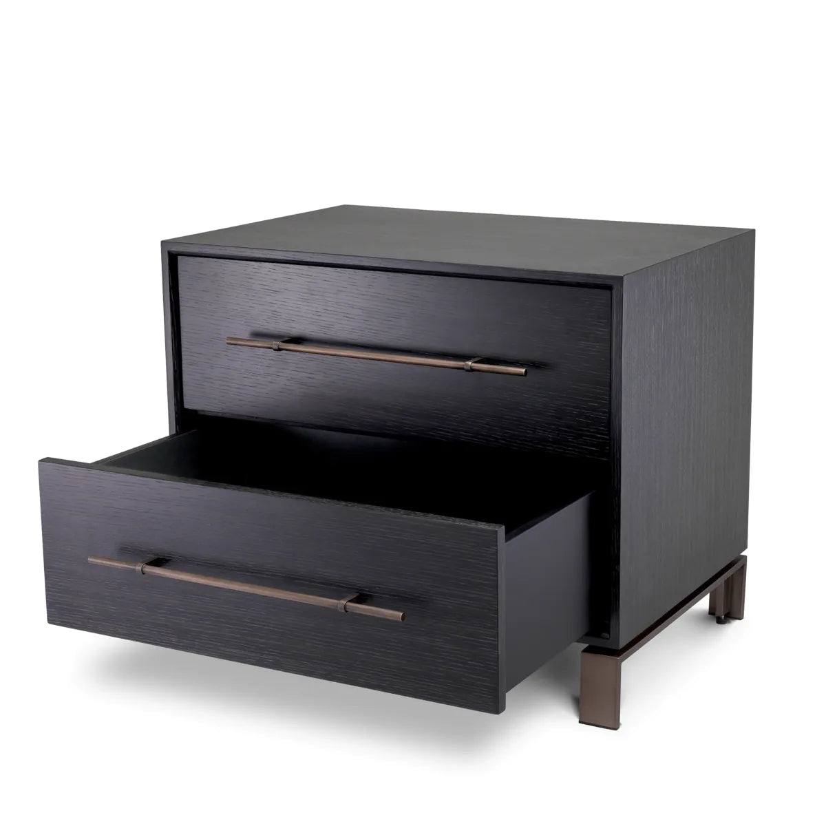 Canova Charcoal Oak & Bronze Nightstand