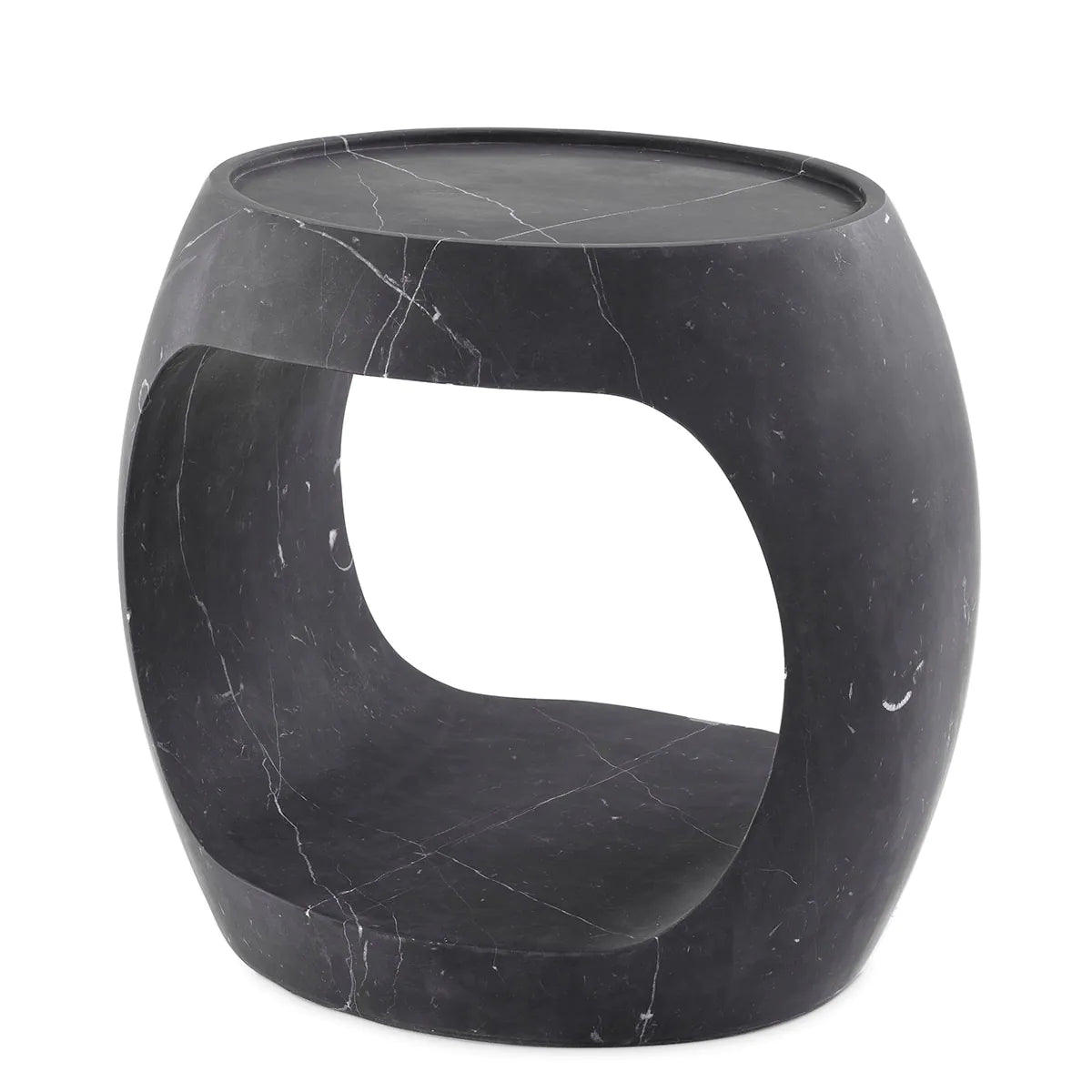Clipper Side Table | Black Marble