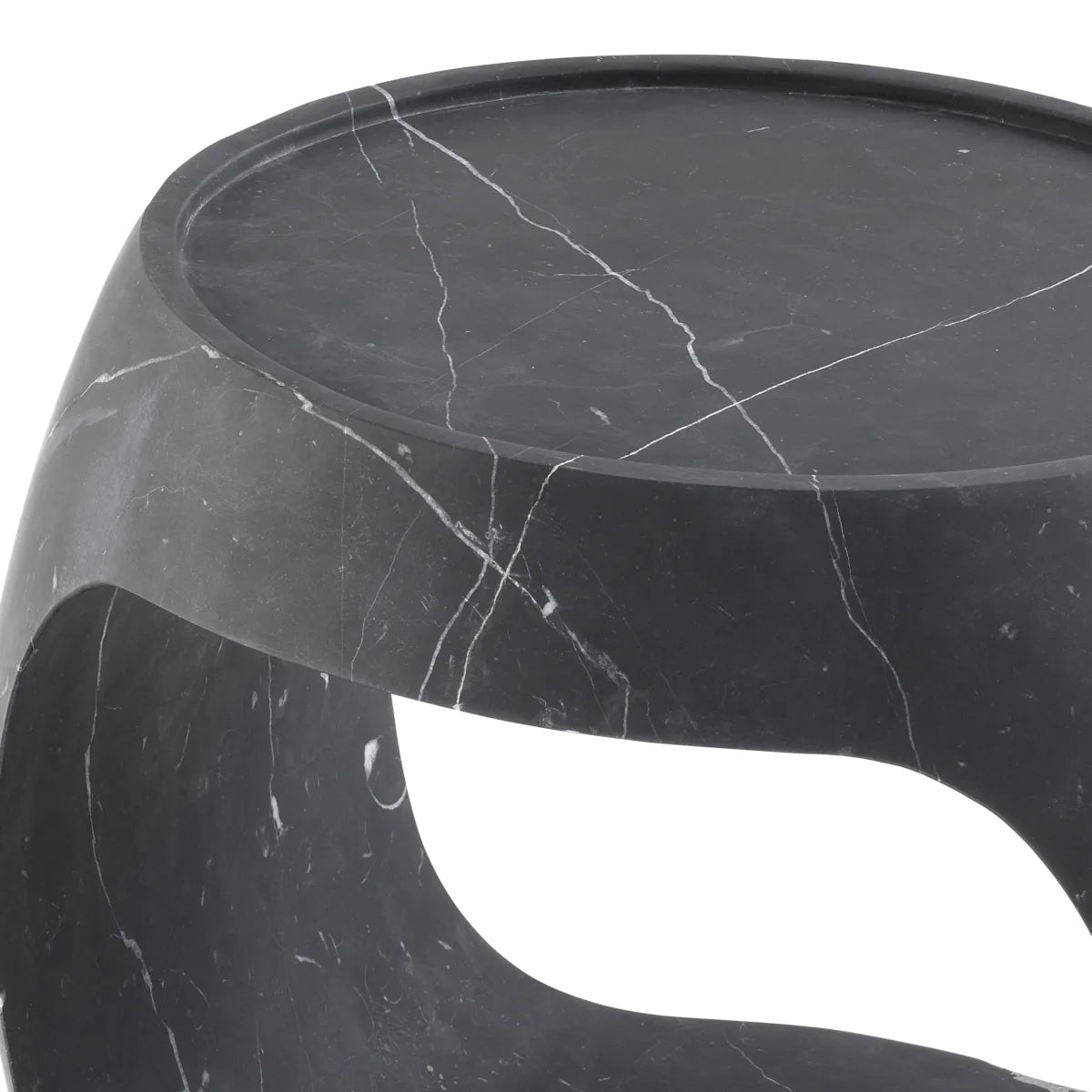 Clipper Side Table | Black Marble
