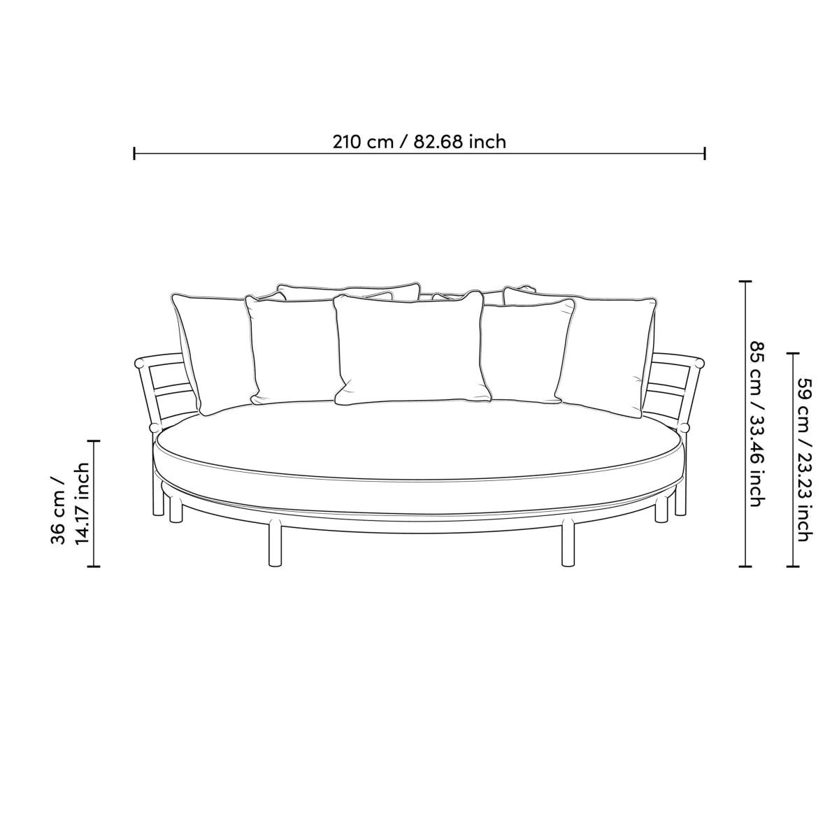 Laguno Round Outdoor Sofa