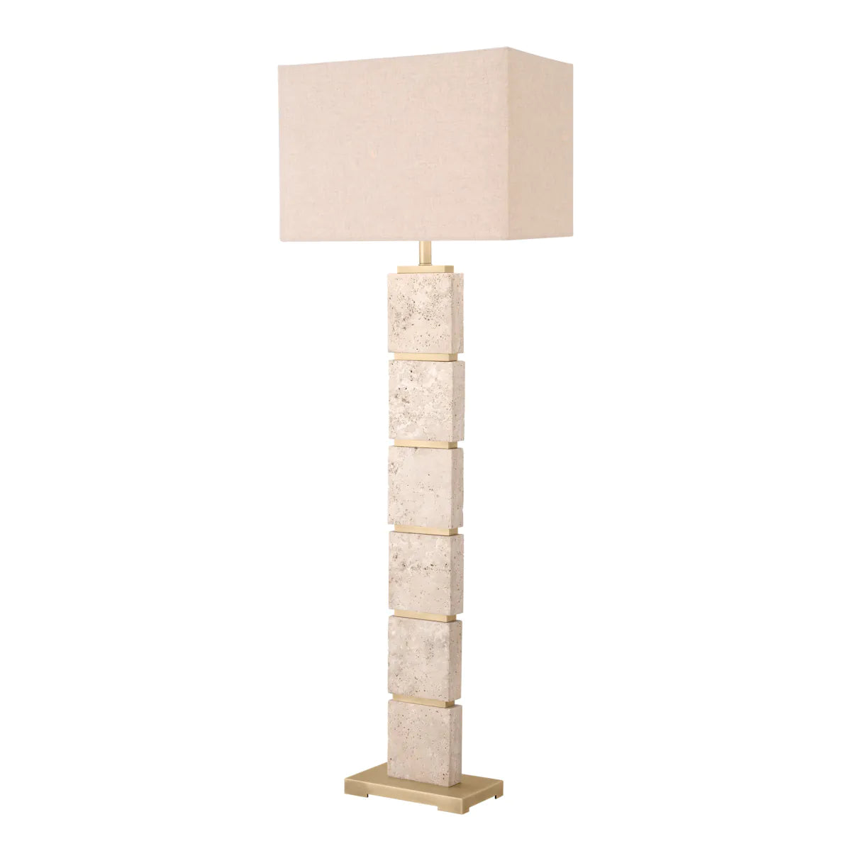 Newton Travertine Floor Lamp