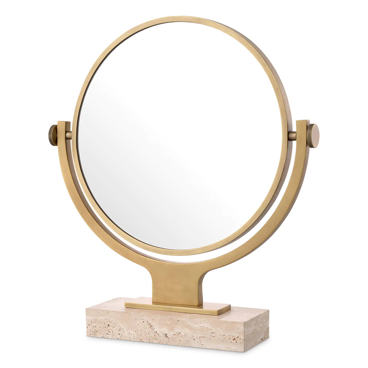 Travertine Base Vanity Mirror