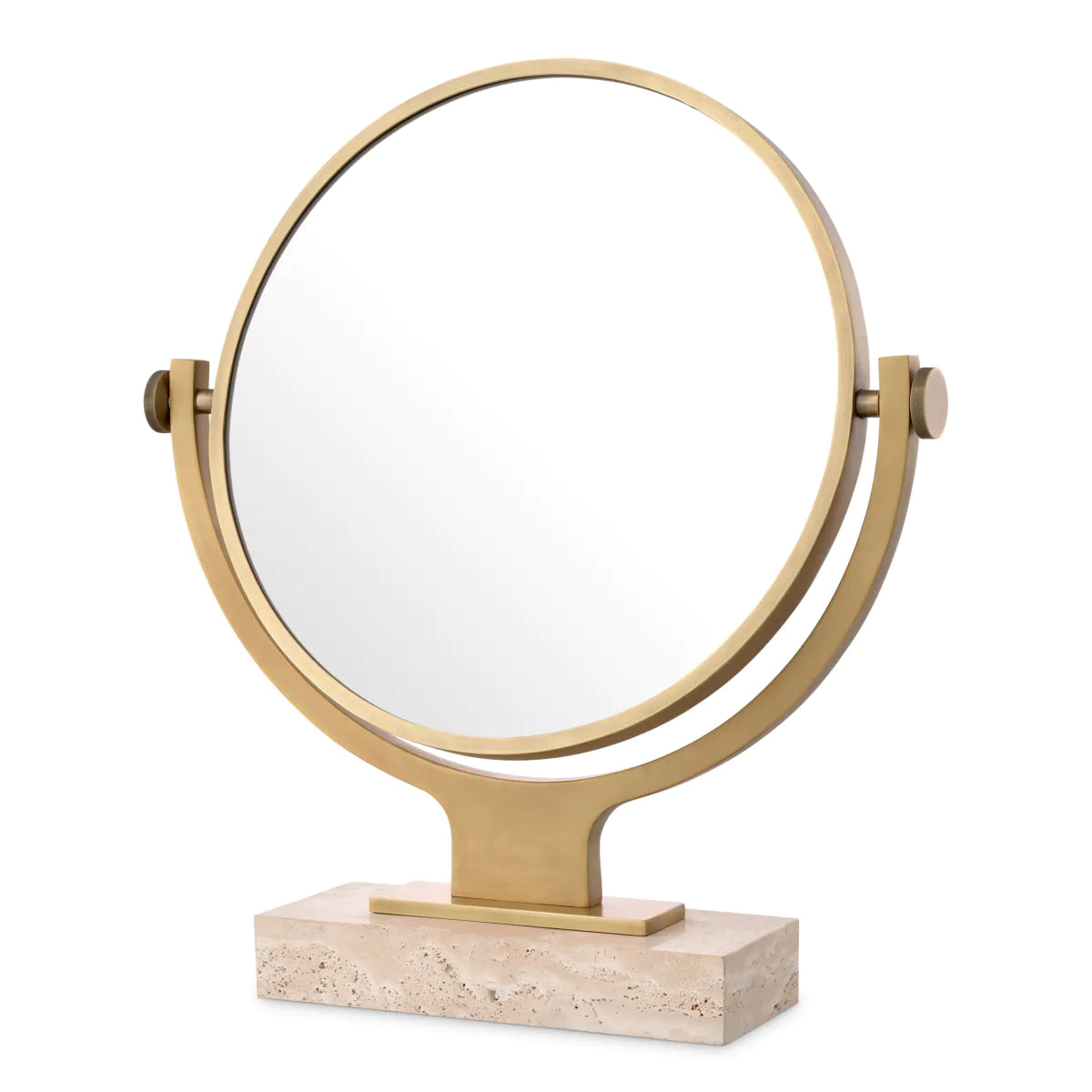 Travertine Base Vanity Mirror
