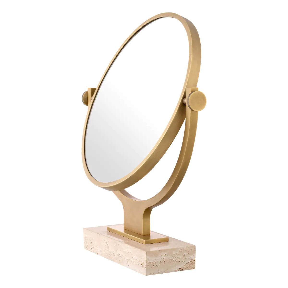 Travertine Base Vanity Mirror