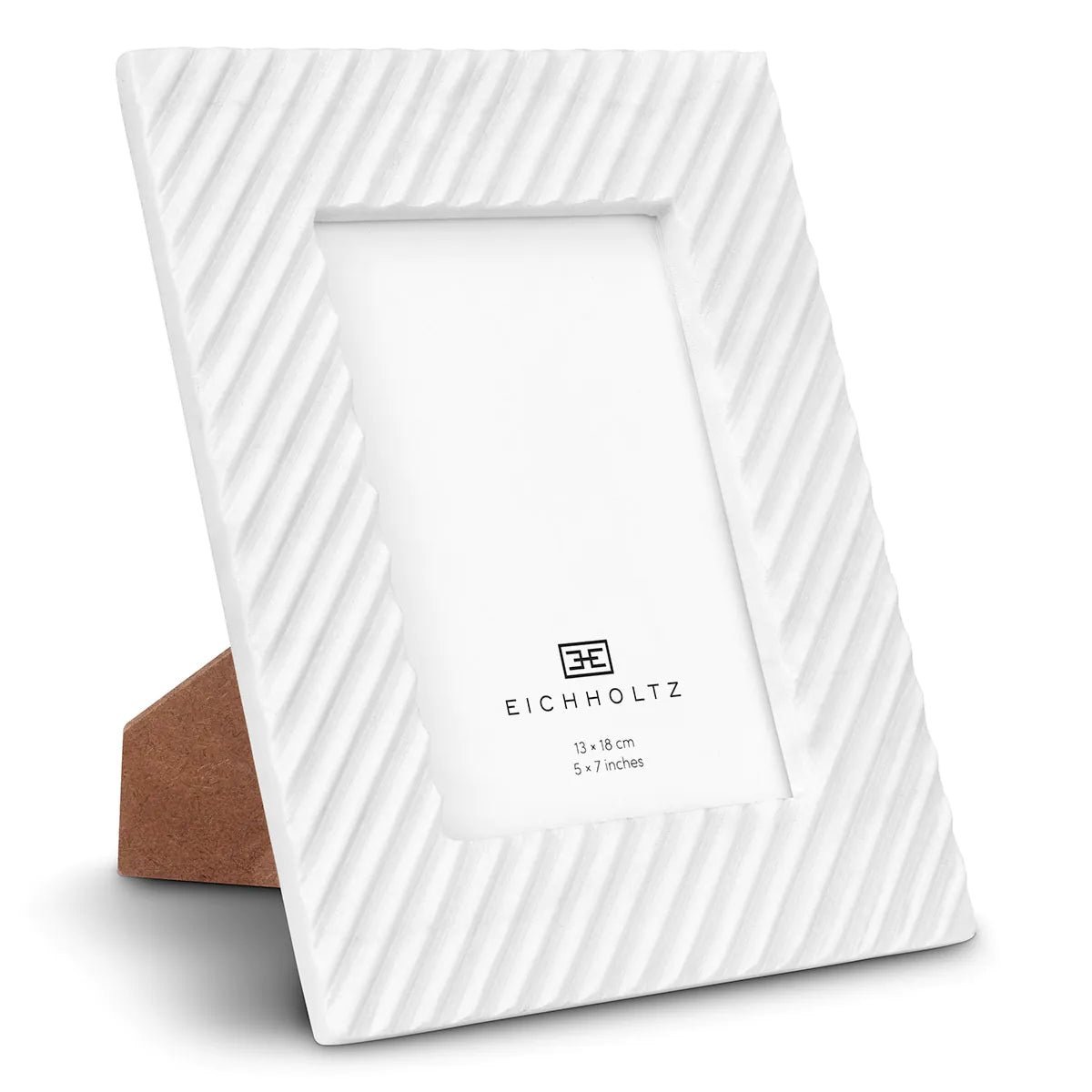 Ribbed Marble Picture Frames | White
