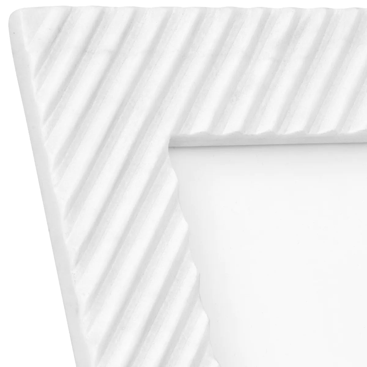 Ribbed Marble Picture Frames | White