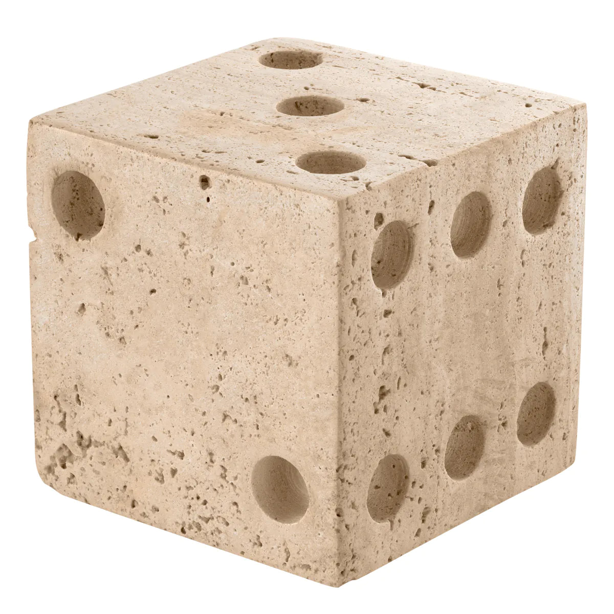 Travertine Dice Paperweights