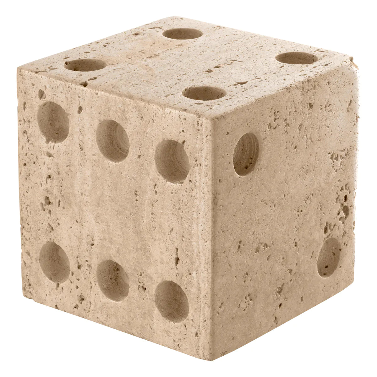 Travertine Dice Paperweights