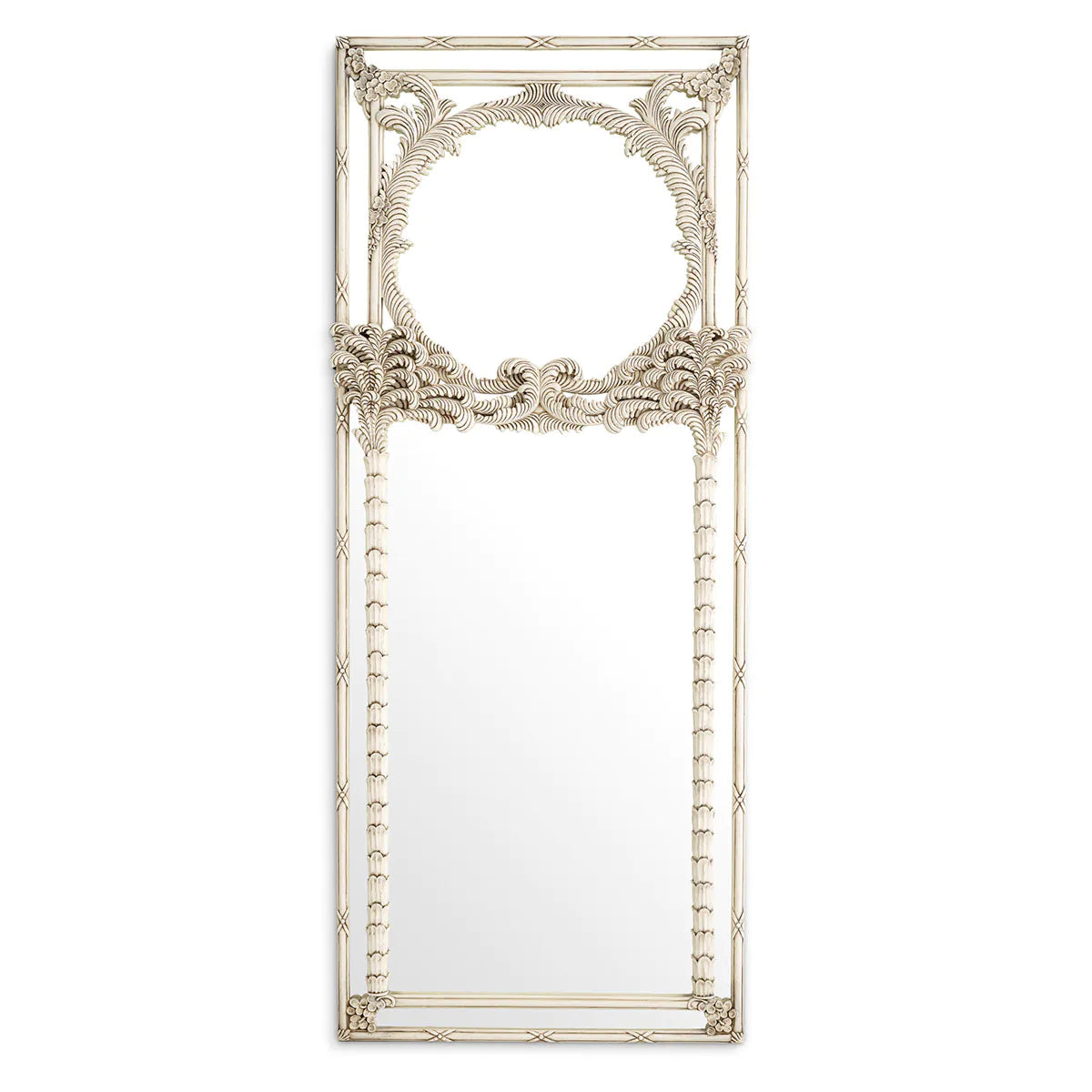 Carved Palm Leaf Mirror