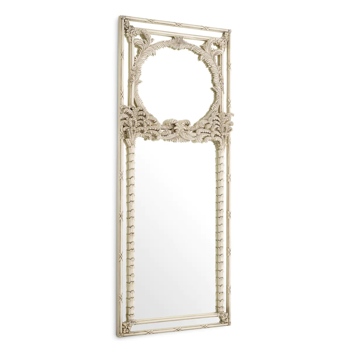 Carved Palm Leaf Mirror