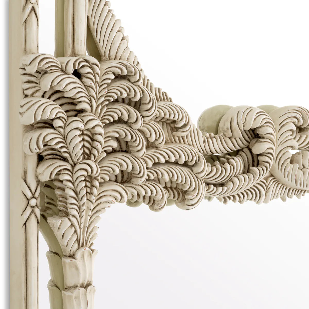 Carved Palm Leaf Mirror