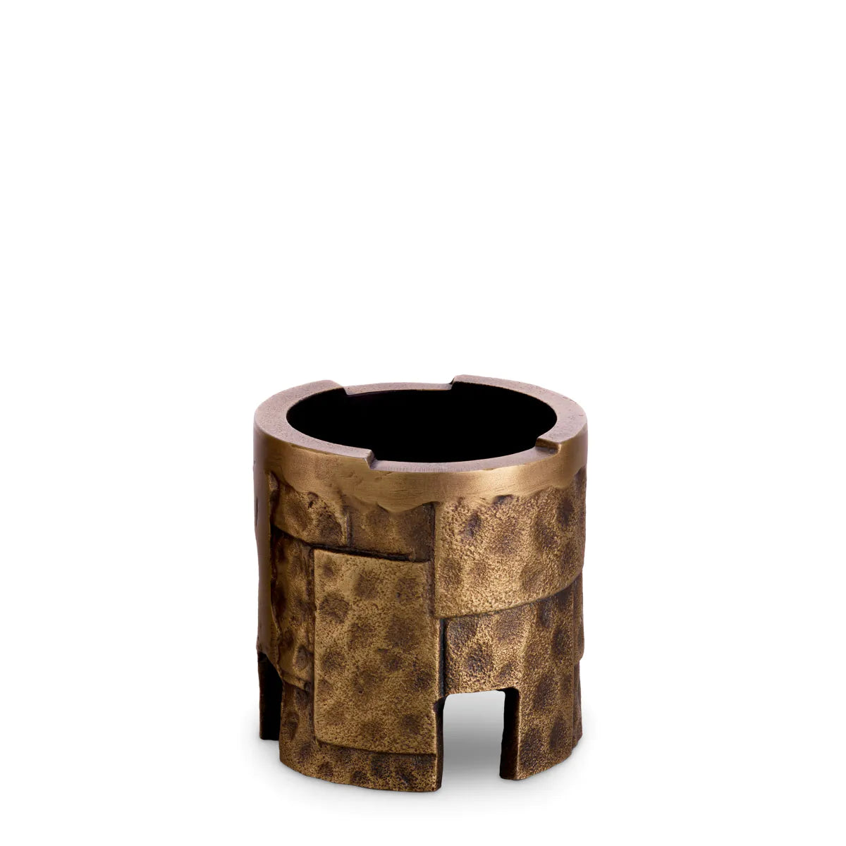 Hammered Brass Candle Holder Set