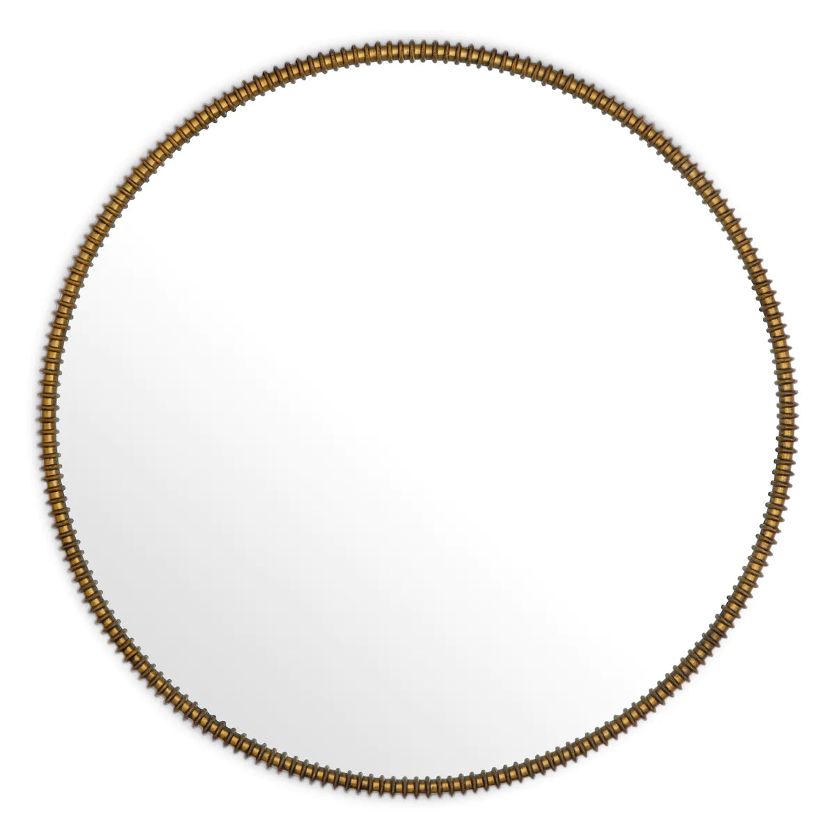 Vezzola Round Vintage Brass Mirror