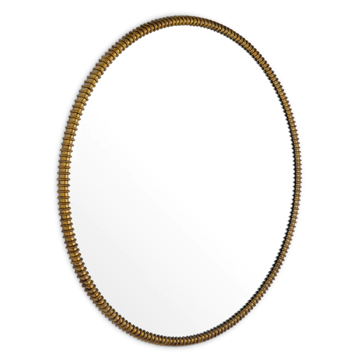 Vezzola Round Vintage Brass Mirror