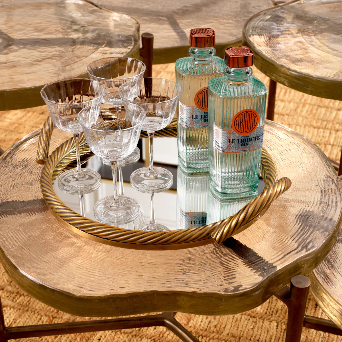 Gilded Rope Tray | Round