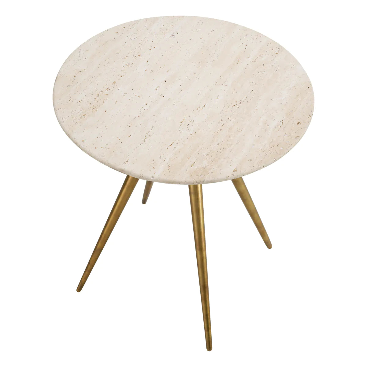 Travertine Tripod Side Table