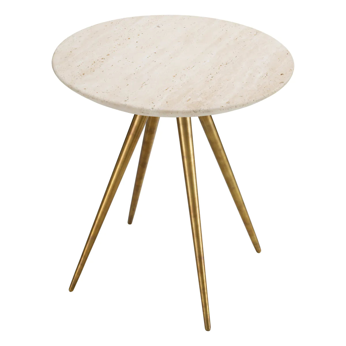 Travertine Tripod Side Table