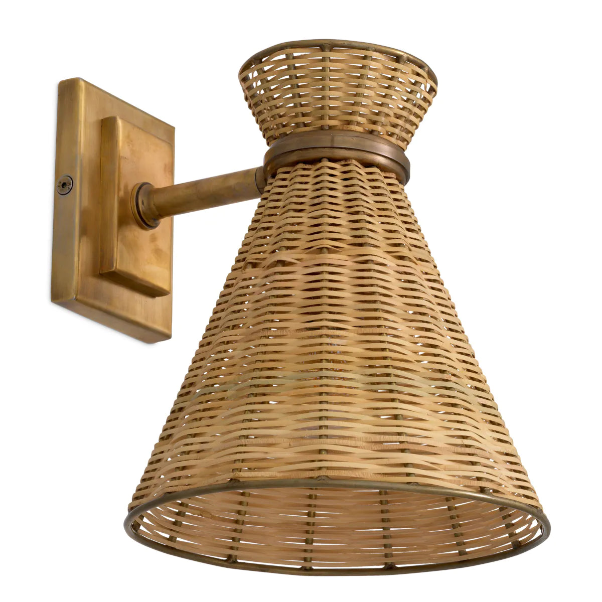 Woven Rattan Wall Sconce