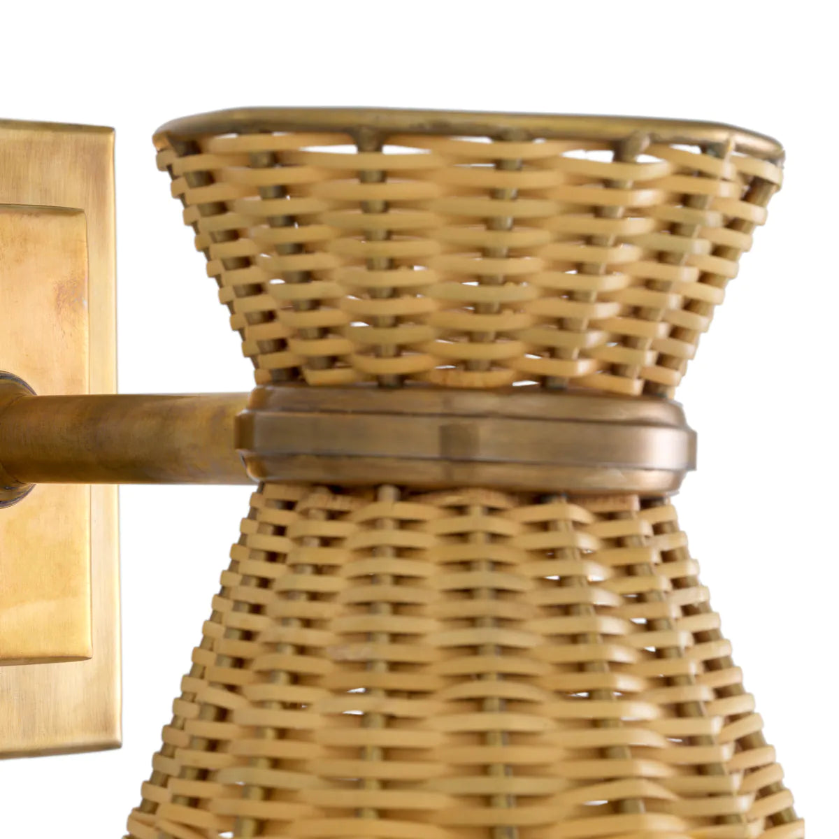 Woven Rattan Wall Sconce