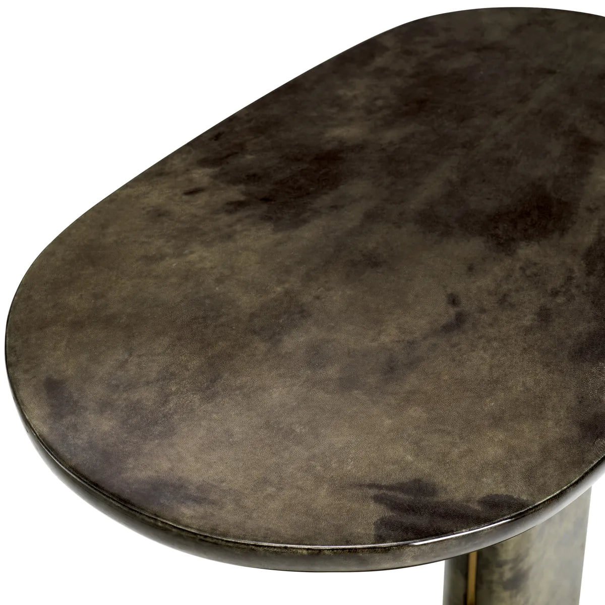 Manuel Lacquered Leather Side Table