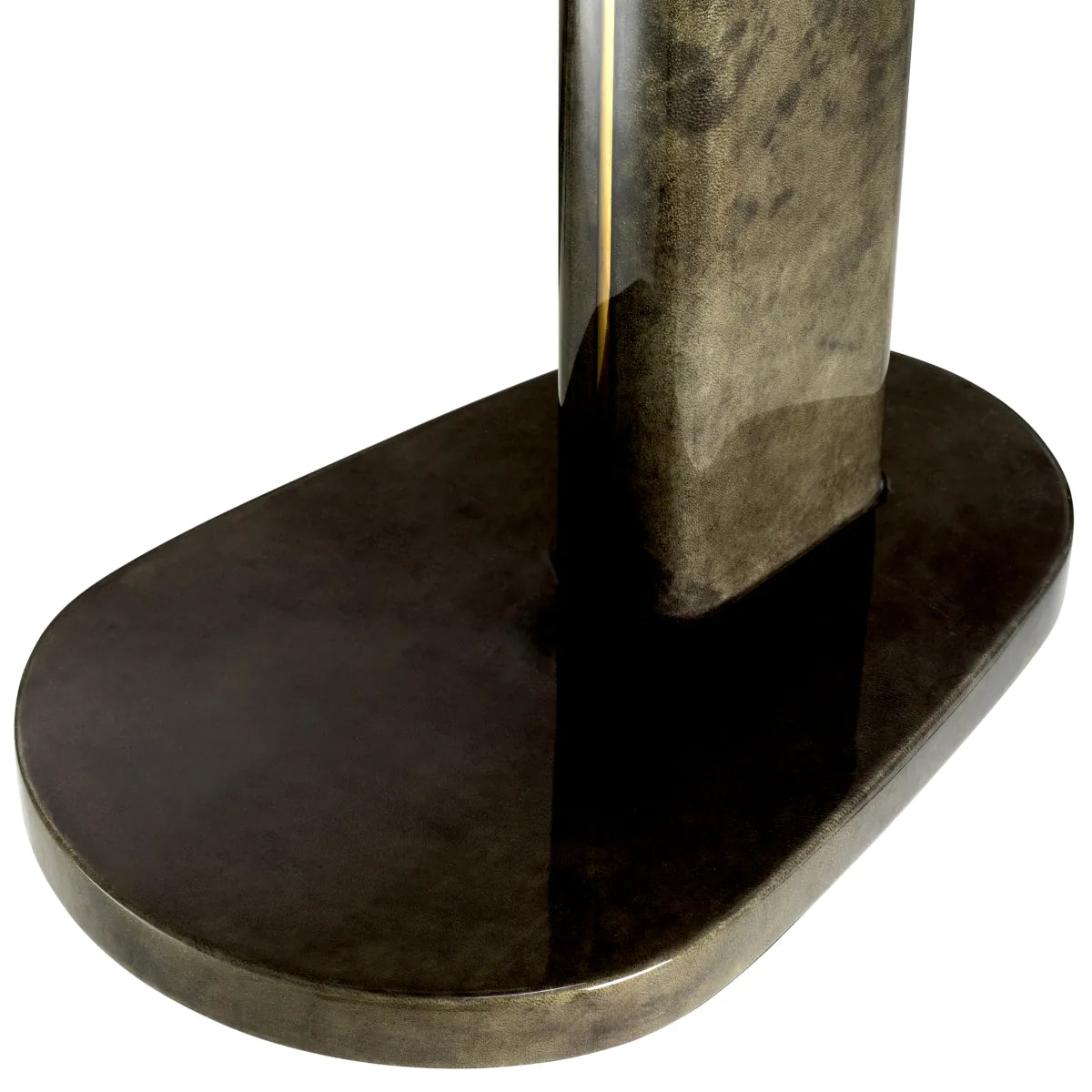 Manuel Lacquered Leather Side Table