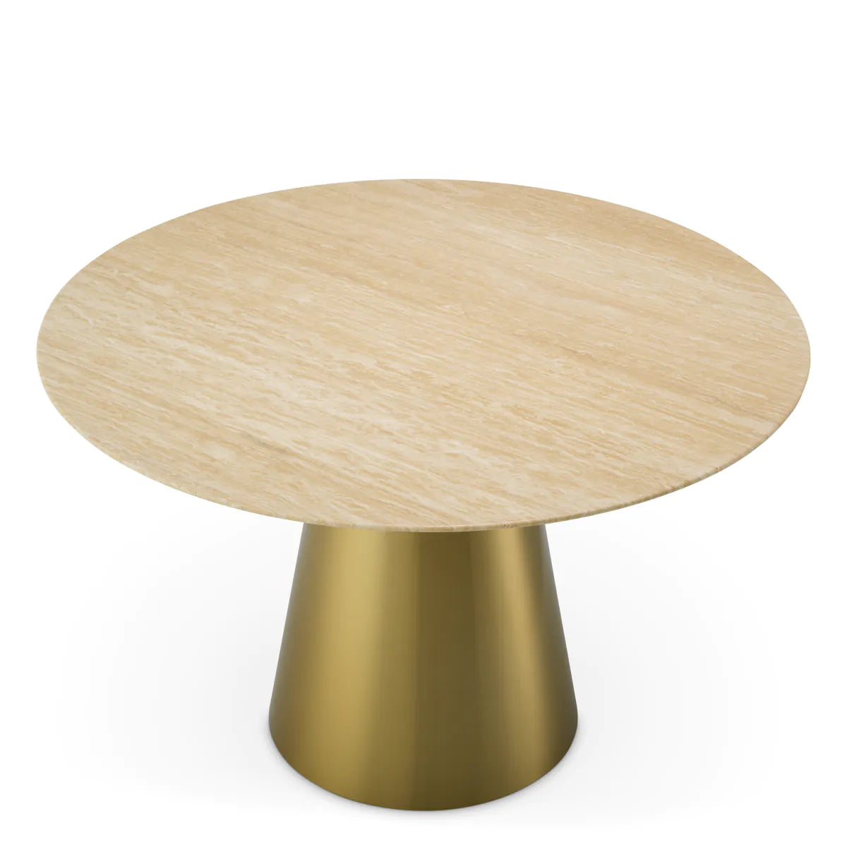 Nathan Round Marble Dining Table |Travertine