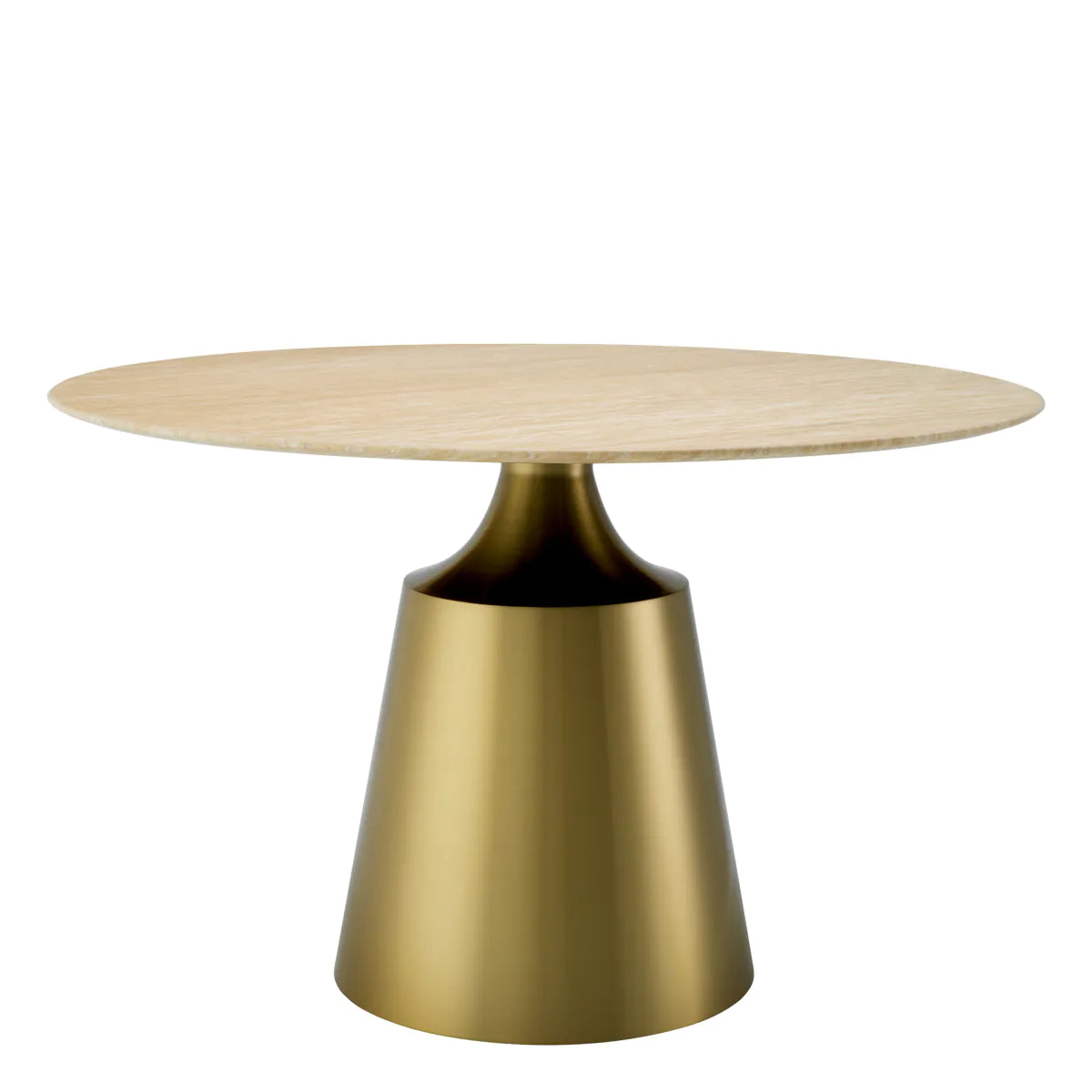 Nathan Round Marble Dining Table |Travertine