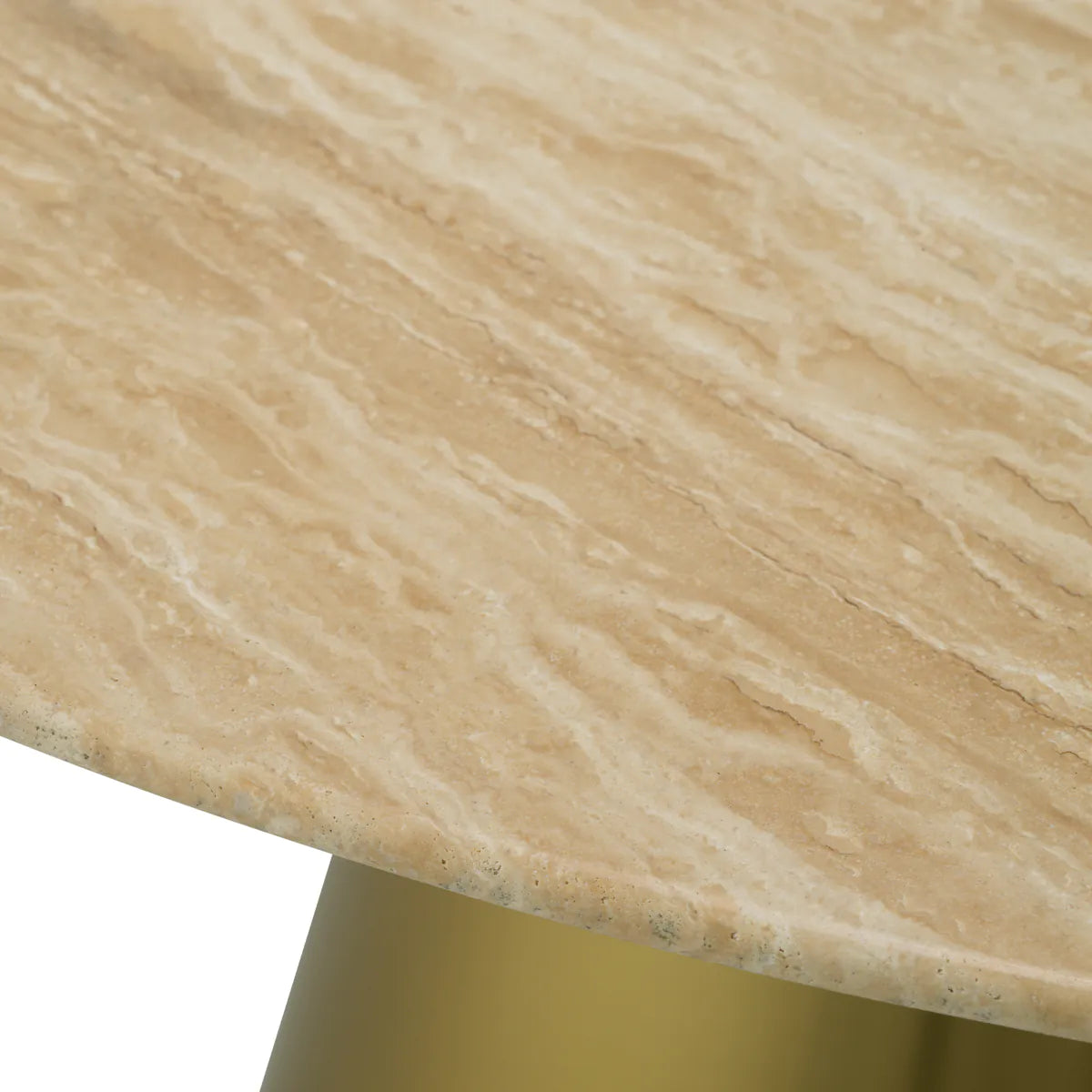 Nathan Round Marble Dining Table |Travertine