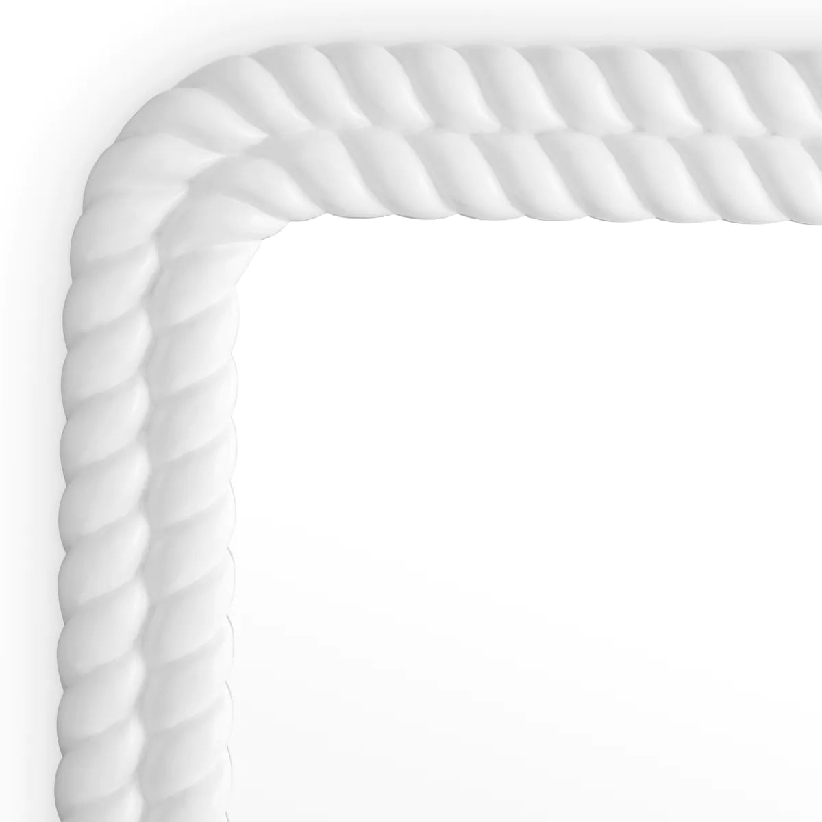 Elsie White Rope Mirror