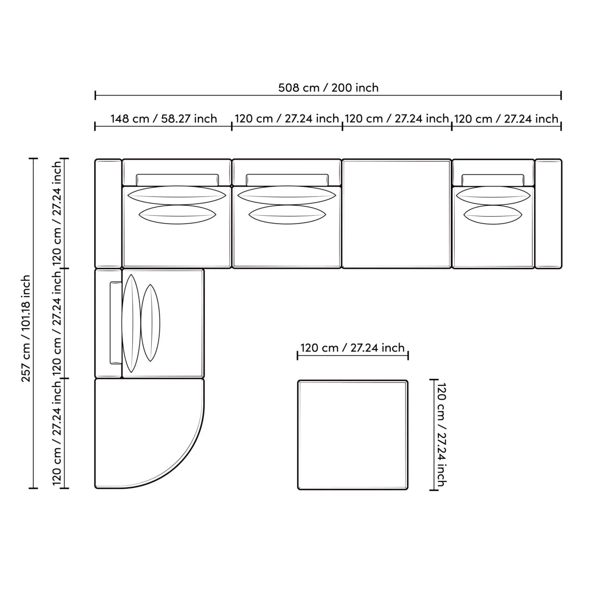 Club Lounge Sectional | Beige
