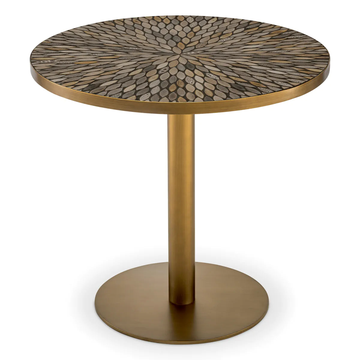 Brown Ceramic Inlay Dining Table