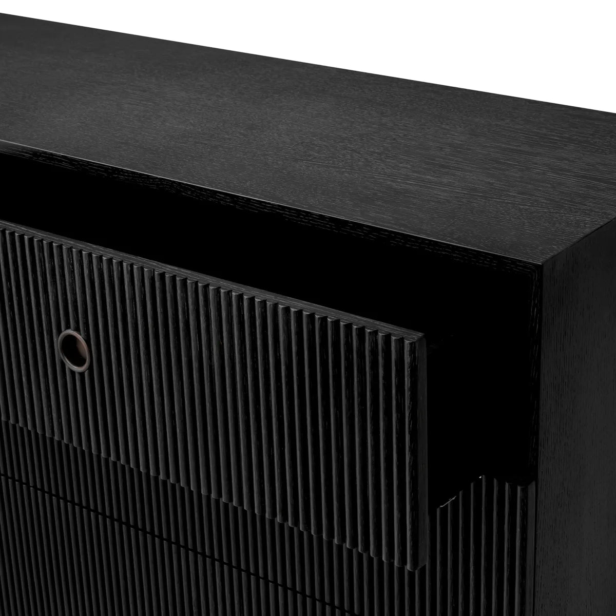 Dimitrios Fluted Oak Dresser | Charcoal