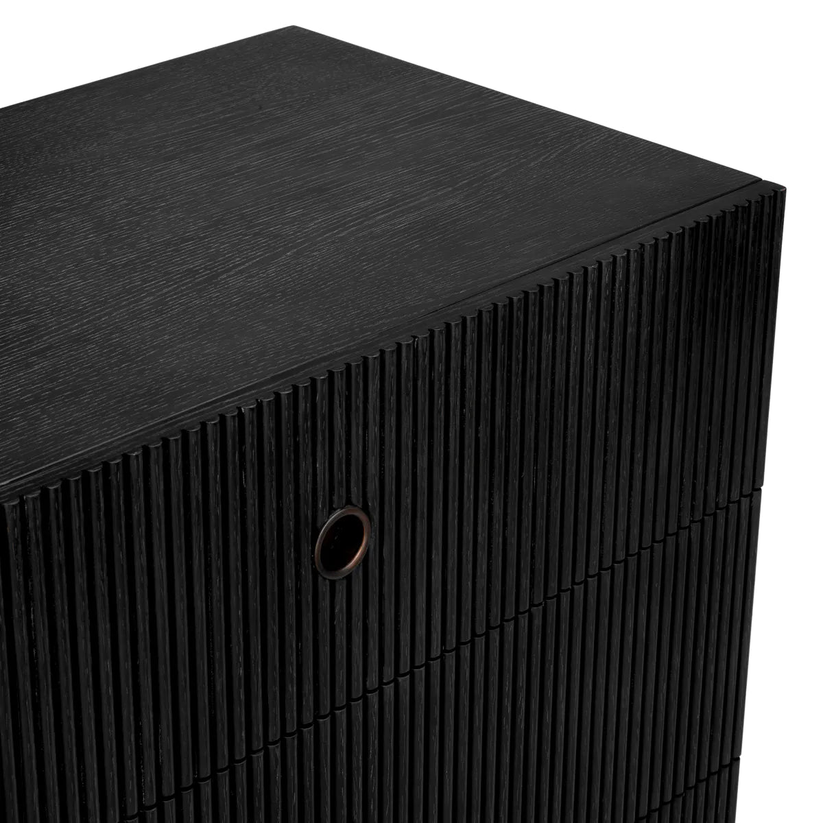 Dimitrios Fluted Oak Dresser | Charcoal