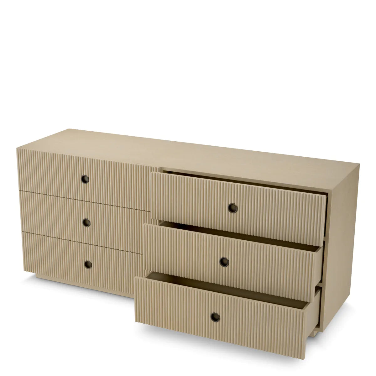 Dimitrios Fluted Oak Dresser | Charcoal