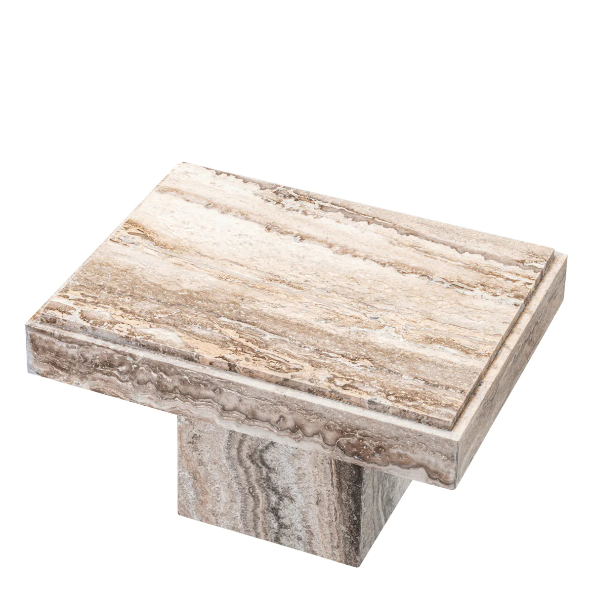 Sartoria Side Table | Silver Travertine