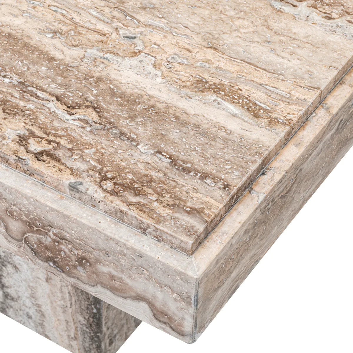 Sartoria Side Table | Silver Travertine